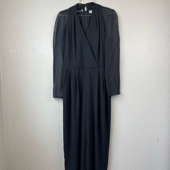 MS Chaus Black Jumpsuit Size 10 EUC - Picture 1 of 8
